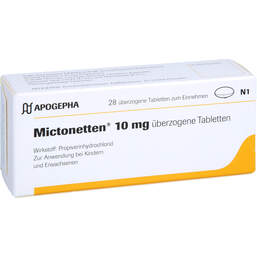 Abbildung: Mictonetten 10 mg überzogene Tabletten 28 St, Überzogene Tabletten PZN 12438753