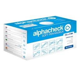 Abbildung: Alphacheck soft Pen-Nadeln 31 Gx6 mm 100 St, Kanüle PZN 12438836