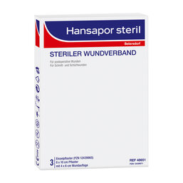 Abbildung: Hansapor steril Wundverband 8x10 cm Verband, 3 St PZN 12439971