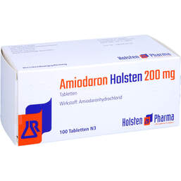 Abbildung: Amiodaron Holsten 200 mg Tabletten 100 St, Tabletten PZN 12442252
