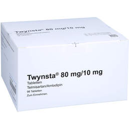 Abbildung: Twynsta 80 mg / 10 mg Tabletten 98 St, Tabletten PZN 12442938