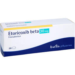 Abbildung: Etoricoxib beta 30 mg Filmtabletten 28 St, Filmtabletten PZN 12444162