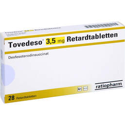 Abbildung: Tovedeso 3,5 mg Retardtabletten 28 St, Retard-Tabletten PZN 12447982