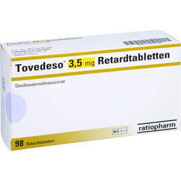 Abbildung: Tovedeso 3,5 mg Retardtabletten 98 St, Retard-Tabletten PZN 12447999