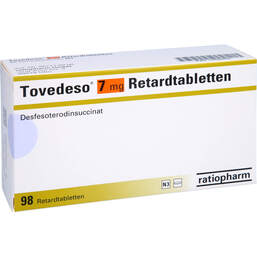 Abbildung: Tovedeso 7 mg Retardtabletten 98 St, Retard-Tabletten PZN 12448042