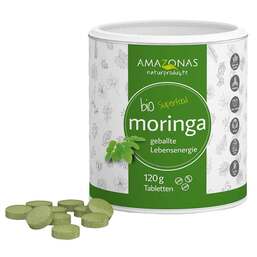 Abbildung: Moringa 100% Bio Tabletten a 400 mg pur Tabletten, 120 g PZN 12448119