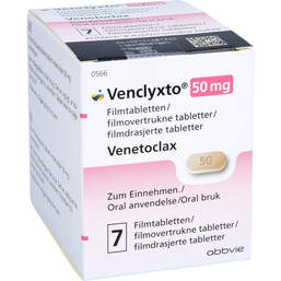 Abbildung: Venclyxto 50 mg Filmtabletten 7 St, Filmtabletten PZN 12448786