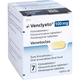 Abbildung: Venclyxto 100 mg Filmtabletten 7 St, Filmtabletten PZN 12448792