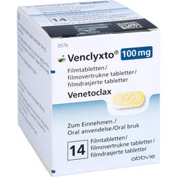 Abbildung: Venclyxto 100 mg Filmtabletten 14 St, Filmtabletten PZN 12448800