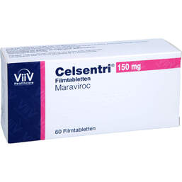 Abbildung: Celsentri 150 mg Filmtabletten 60 St, Filmtabletten PZN 12452411