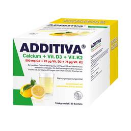 Abbildung: Additiva Calcium + D3 + K2 Granulat Granulat, 60 St PZN 12455390