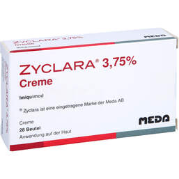 Abbildung: Zyclara 3,75% Creme Sachets 28 St, Creme PZN 12455450