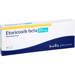 Abbildung: Etoricoxib beta 30 mg Filmtabletten 7 St, Filmtabletten PZN 12456194