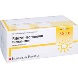 Abbildung: Riluzol Hormosan 50 mg Filmtabletten 98 St, Filmtabletten PZN 12464035