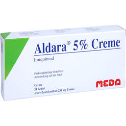 Abbildung: Aldara 5% Creme Sachets 24 St, Creme PZN 12466318