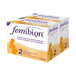 Abbildung: Femibion Schwangerschaft 2 + D3 Kombipackung Kombipackung, 2X2X60 St PZN 12468174