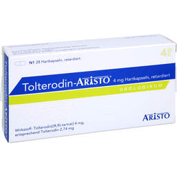 Abbildung: Tolterodin Aristo 4 mg Retardkapseln 28 St, Retard-Kapseln PZN 12469363