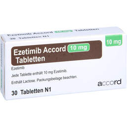Abbildung: Ezetimib Accord 10 mg Tabletten 30 St, Tabletten PZN 12469400