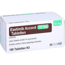 Abbildung: Ezetimib Accord 10 mg Tabletten 100 St, Tabletten PZN 12469423