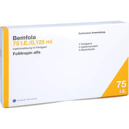Abbildung: Bemfola 75 I.E. / 0,125 ml Injektionslösung in einem Fertigpen 5 St, Injektionslösung in einem Fertigpen PZN 12471466