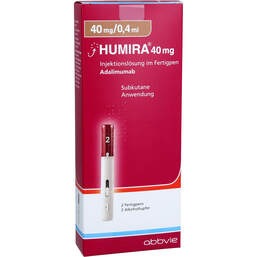 Abbildung: Humira 40 mg Injektionslösung in einem Fertigpen 2 St, Injektionslösung PZN 12472566