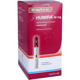 Abbildung: Humira 40 mg / 0,4 ml Injektionslösung im Fertigpen 6 St, Injektionslösung PZN 12472572