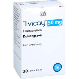 Abbildung: Tivicay 50 mg Filmtabletten 30 St, Filmtabletten PZN 12475576