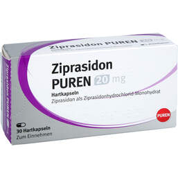 Abbildung: Ziprasidon Puren 20 mg Hartkapseln 30 St, Hartkapseln PZN 12479539