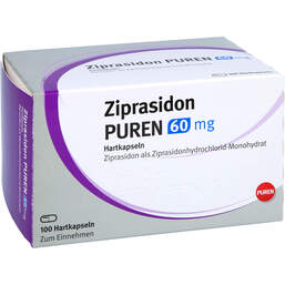 Abbildung: Ziprasidon Puren 60 mg Hartkapseln 100 St, Hartkapseln PZN 12479605