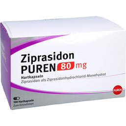 Abbildung: Ziprasidon Puren 80 mg Hartkapseln 100 St, Hartkapseln PZN 12479628