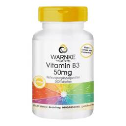 Abbildung: Vitamin B-3 50 mg Tabletten 500 St, Tabletten PZN 12480034