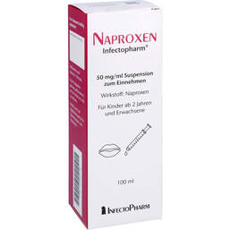 Abbildung: Naproxen Infectopharm 50 mg / ml Suspension zum Einnehmen 100 ml, Suspension zum Einnehmen PZN 12482228