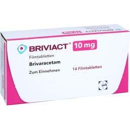Abbildung: Briviact 10 mg Filmtabletten 14 St, Filmtabletten PZN 12482470