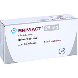Abbildung: Briviact 25 mg Filmtabletten 14 St, Filmtabletten PZN 12482501
