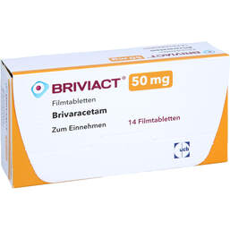 Abbildung: Briviact 50 mg Filmtabletten 14 St, Filmtabletten PZN 12482530