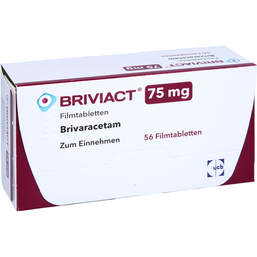 Abbildung: Briviact 75 mg Filmtabletten 56 St, Filmtabletten PZN 12482582