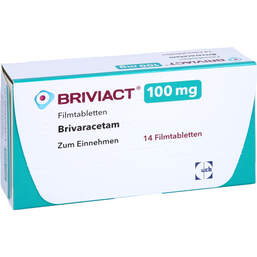 Abbildung: Briviact 100 mg Filmtabletten 14 St, Filmtabletten PZN 12482607