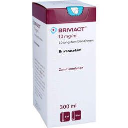Abbildung: Briviact 10 mg / ml Lösung zum Einnehmen 300 ml, Lösung zum Einnehmen PZN 12482642