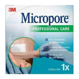 Abbildung: Micropore Vliespflaster 2,5 cmx5 m haut 1533NP-1S 1 St, Pflaster PZN 12483104