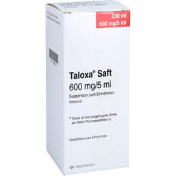 Abbildung: Taloxa Saft 230 ml, Suspension zum Einnehmen PZN 12484316