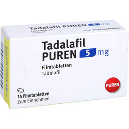 Abbildung: Tadalafil Puren 5 mg Filmtabletten 14 St, Filmtabletten PZN 12501807