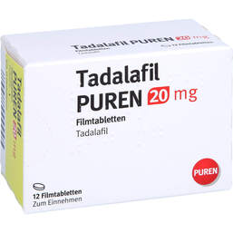 Abbildung: Tadalafil Puren 20 mg Filmtabletten 12 St, Filmtabletten PZN 12501871