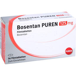 Abbildung: Bosentan Puren 125 mg Filmtabletten 56 St, Filmtabletten PZN 12501931