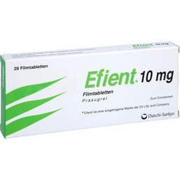 Abbildung: Efient 10 mg Filmtabletten 28 St, Filmtabletten PZN 12505840