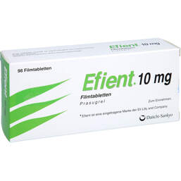Abbildung: Efient 10 mg Filmtabletten 98 St, Filmtabletten PZN 12505857