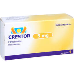 Abbildung: Crestor 5 mg Filmtabletten 100 St, Filmtabletten PZN 12509909