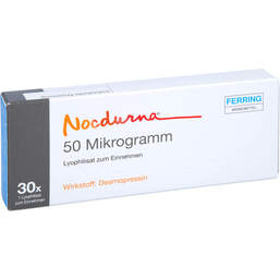 Abbildung: Nocdurna 50 Mikrogramm Lyophilisat zum Einnehmen 30 St, Sublingualtabletten PZN 12511438