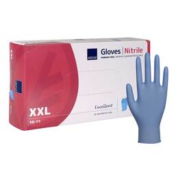 Abbildung: Abena Nitril U.Hands.Excellent puderfrei XXL blau 90 St, Handschuhe PZN 12520236