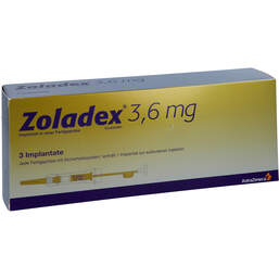 Abbildung: Zoladex 3,6 mg Implantat in einer Fertigspritze 3X1 St, Implantat PZN 12520302