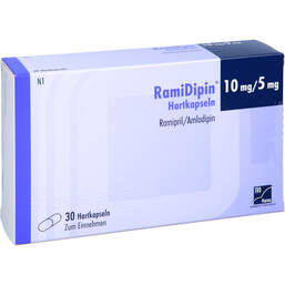 Abbildung: Ramidipin 10 mg / 5 mg Hartkapseln 30 St, Hartkapseln PZN 12520561